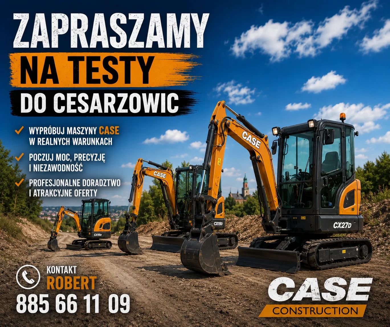 Koparka minikoparki CASE CX22D światłowody brukarstwo ogrodnictwo - zdjęcie 2